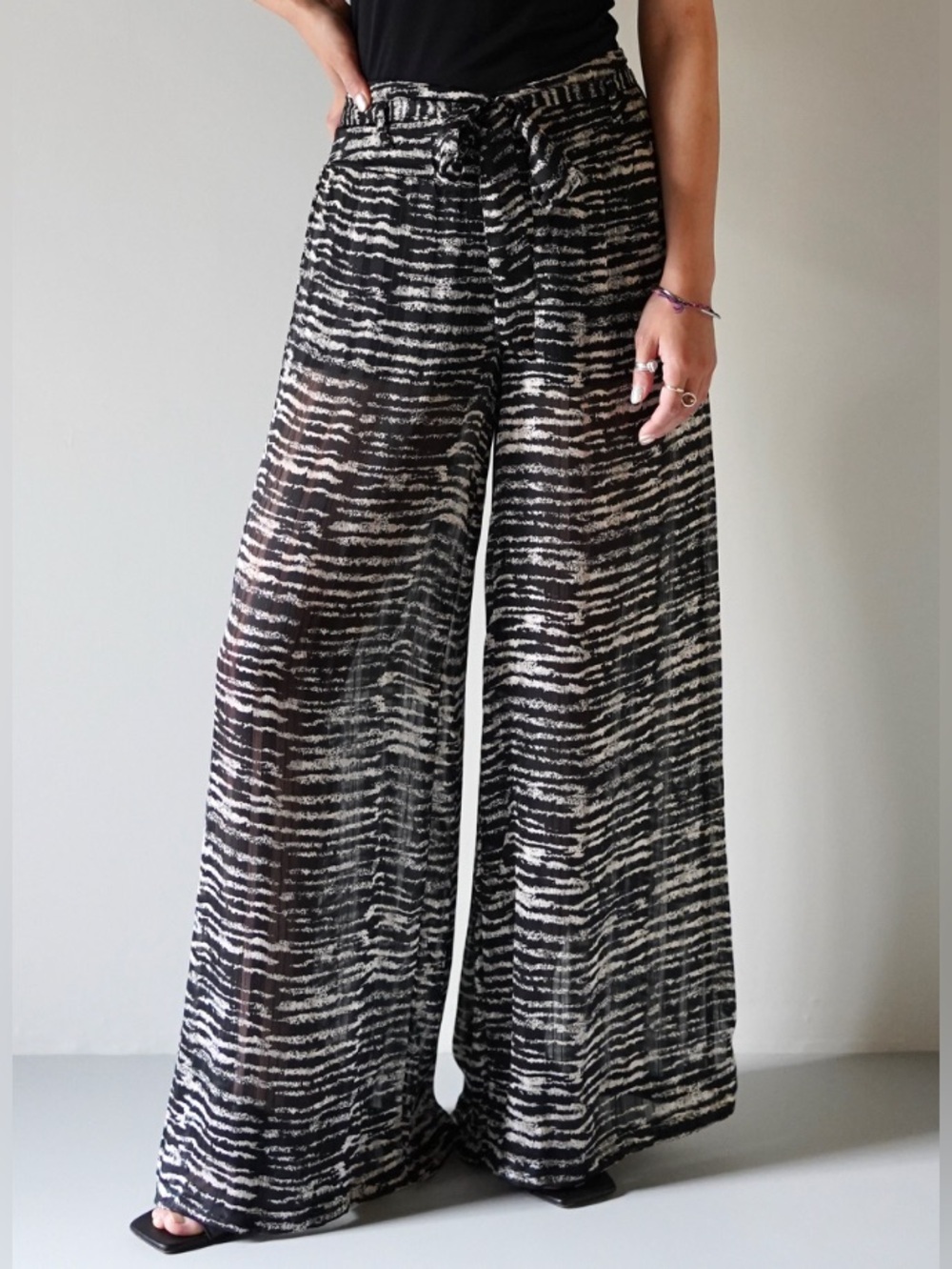 Heartsoul Wide Leg Sheer Pants